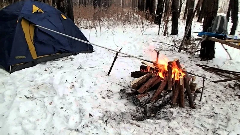 Обогрев палатки в походе