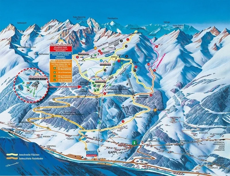 Схема спусков Червиния