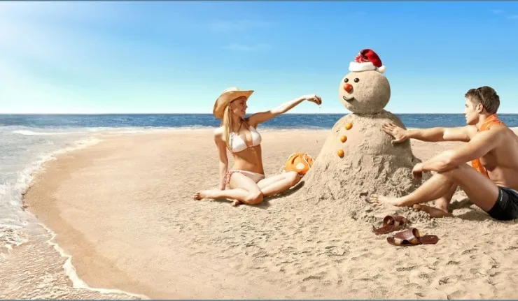 Зимний отдых на пляже