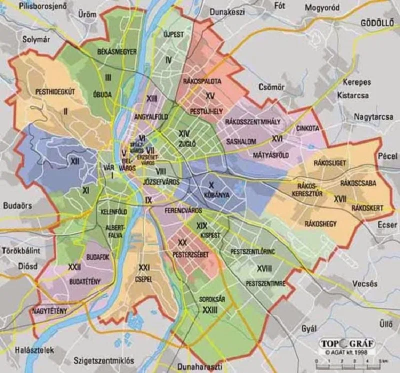 Where to relax in Budapest, an overview of prices, national cuisine 2 Районы Будапешта