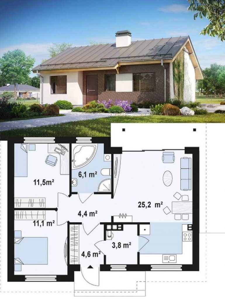 Особенности одноэтажных коттедже